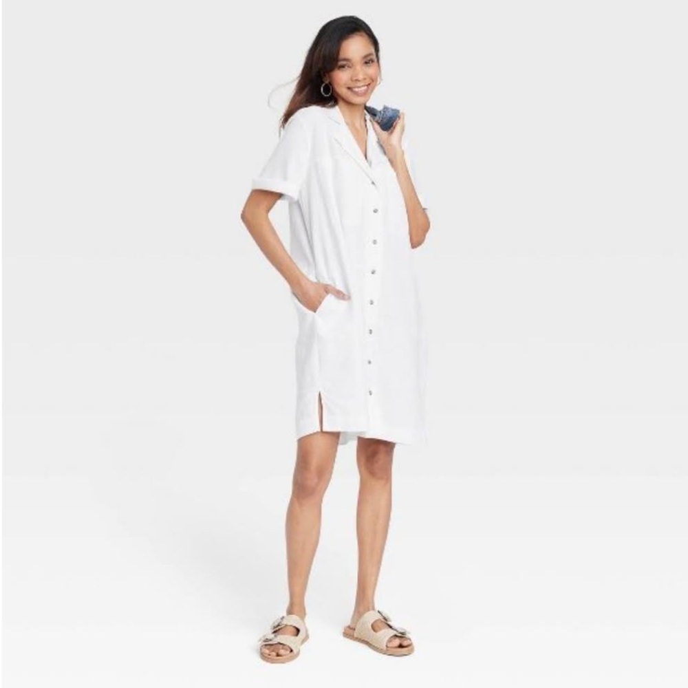 Universal Thread Button Up Shirt Dress